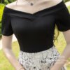 Váy Thiết Kế MDU5136 Xleo Phối Lụa Trễ Vai Dáng A-Line Hoa Vẽ Tay Nghệ Thuật 11 vay thiet ke MDU5136 3 Mdu Fashion