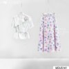 Set Thiết Kế MDU5141 Lụa Vân Cổ Tròn Hoa Vai Áo Trắng Kem Chân Váy A Thơ Mộng 11 vay thiet ke MDU5141 3 Mdu Fashion