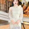 Váy Thiết Kế MDU5074 Ren Thêu Nổi Dài Tay Màu Kem Thanh Lịch & Quyến Rũ 9 vay thiet ke mdu5074 1 1 Mdu Fashion
