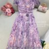 Váy Thiết Kế MDU5086 Tơ Xước Dáng Dài Xòe Nhẹ Cổ Cách Điệu Tay Loe Rũ Hoa Văn Tím Hồng Nhẹ Nhàng Và Nữ Tính 11 vay thiet ke mdu5086 3 Mdu Fashion