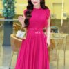 Váy Thiết Kế MDU5127 Voan Cát Hàn Xếp Ly Hồng Đậm Dịu Dàng Bay Bổng, Tôn Vẻ Nữ Tính Tinh Tế 10 vay thiet ke mdu5127 1 Mdu Fashion