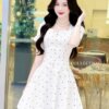 Váy Thiết Kế MDU5148 Kate Nhật Trắng Kẻ Chấm Bi Dáng Xòe Ngắn Trẻ Trung, Tôn Vóc Dáng Thanh Nhẹ 10 vay thiet ke mdu5148 1 Mdu Fashion