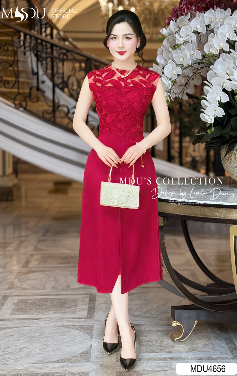 Top 10 Váy Dạ Hội Đỏ Đẹp Ngất Ngây Cho Nàng Thêm Tự Tin, Cuốn Hút 10 Váy Dạ Hội Đỏ Với Chi Tiết Xuyên Thấu
