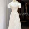 Váy Thiết Kế MDU5255 Gấm Thêu Nổi Cao Cấp Trắng Ngà Thanh Lịch Tôn Nét Tinh Khôi Và Sang Trọng 11 vay thiet ke mdu5255 3 1 Mdu Fashion