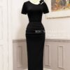Váy Thiết Kế MDU5269 Borip Đen Dáng Suông Ôm Cổ Lệch Vai Sang Trọng Và Thời Thượng 11 vay thiet ke mdu5269 3 Mdu Fashion