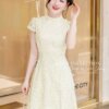 Váy Thiết Kế MDU5286 Ren Thêu Nổi Vàng Kem Dài Xòe Thanh Lịch Và Dịu Dàng 9 vay thiet ke mdu5286 1 Mdu Fashion