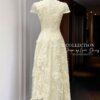 Váy Thiết Kế MDU5286 Ren Thêu Nổi Vàng Kem Dài Xòe Thanh Lịch Và Dịu Dàng 12 vay thiet ke mdu5286 4 Mdu Fashion