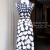 Váy Thiết Kế MDU5303 Lụa Mango Ý Xanh Navy Chấm Bi Dáng Dài Qua Gối Thanh Lịch Và Năng Động 11 vay thiet ke mdu5303 3 Mdu Fashion