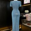 Váy Thiết Kế MDU5335 Nhũ Kim Sa Cao Cấp Ôm Body Midi Cổ V Duyên Dáng 12 vay thiet ke mdu5335 4 Mdu Fashion