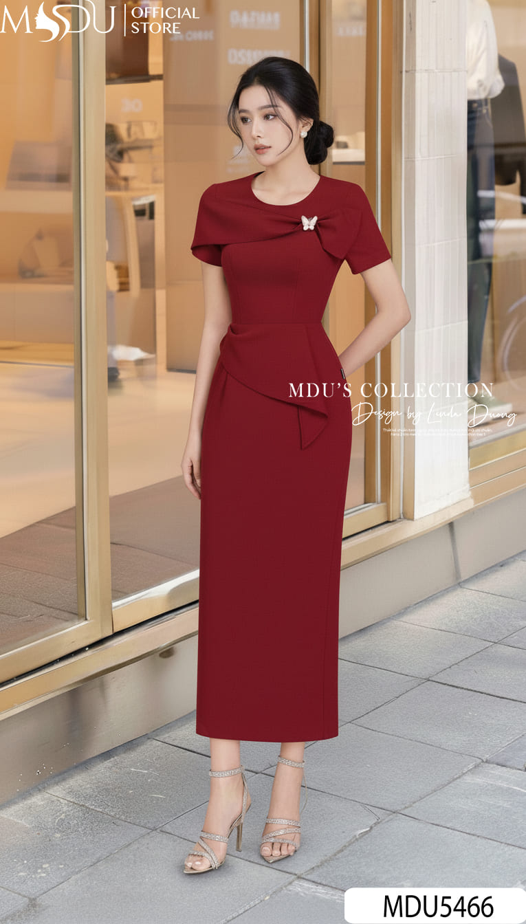MDU5466 — Váy Liền Mango Ý Cao Cấp Giữ Form, Tôn Dáng Và Thanh Lịch 23 Váy Thiết Kế MDU5466
