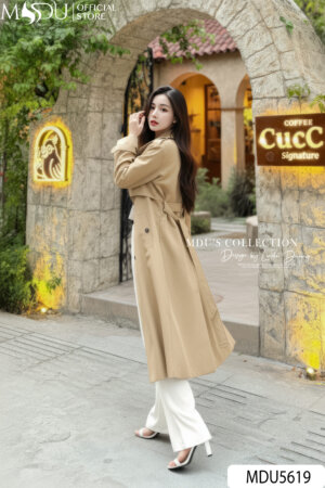 Alternative view of MDU5619 – Áo Mangto Kaki Co Giãn Màu Nâu Nhạt Thanh Lịch, Chuyên Nghiệp Và Tinh Tế