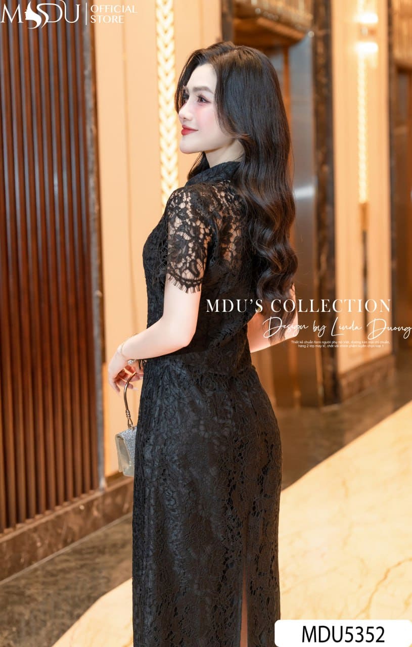 Set Thiết Kế MDU5352 Ren Hàn Đen Cao Cấp Áo Sơ Mi Cổ Bẻ Thanh Lịch & Chân Váy Midi 2 Lớp Duyên Dáng 4 Set Thiết Kế MDU5352 Ren Hàn Đen Cao Cấp Áo Sơ Mi Cổ Bẻ Thanh Lịch & Chân Váy Midi 2 Lớp Duyên Dáng - Ảnh 3