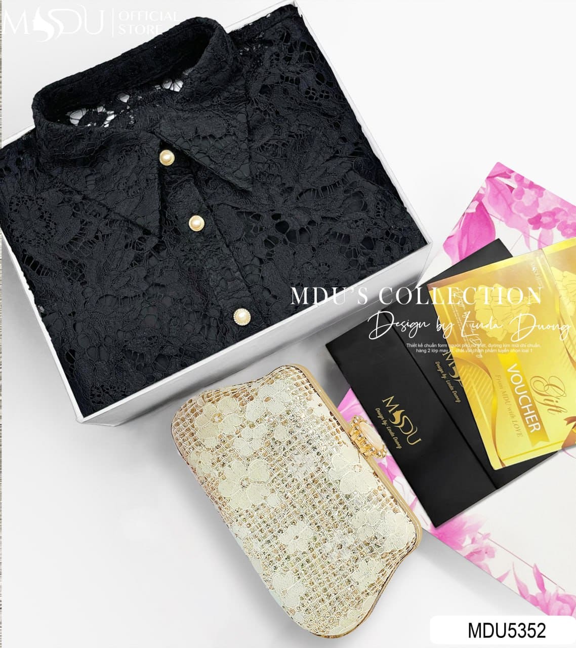 Set Thiết Kế MDU5352 Ren Hàn Đen Cao Cấp Áo Sơ Mi Cổ Bẻ Thanh Lịch & Chân Váy Midi 2 Lớp Duyên Dáng 7 Set Thiết Kế MDU5352 Ren Hàn Đen Cao Cấp Áo Sơ Mi Cổ Bẻ Thanh Lịch & Chân Váy Midi 2 Lớp Duyên Dáng - Ảnh 6