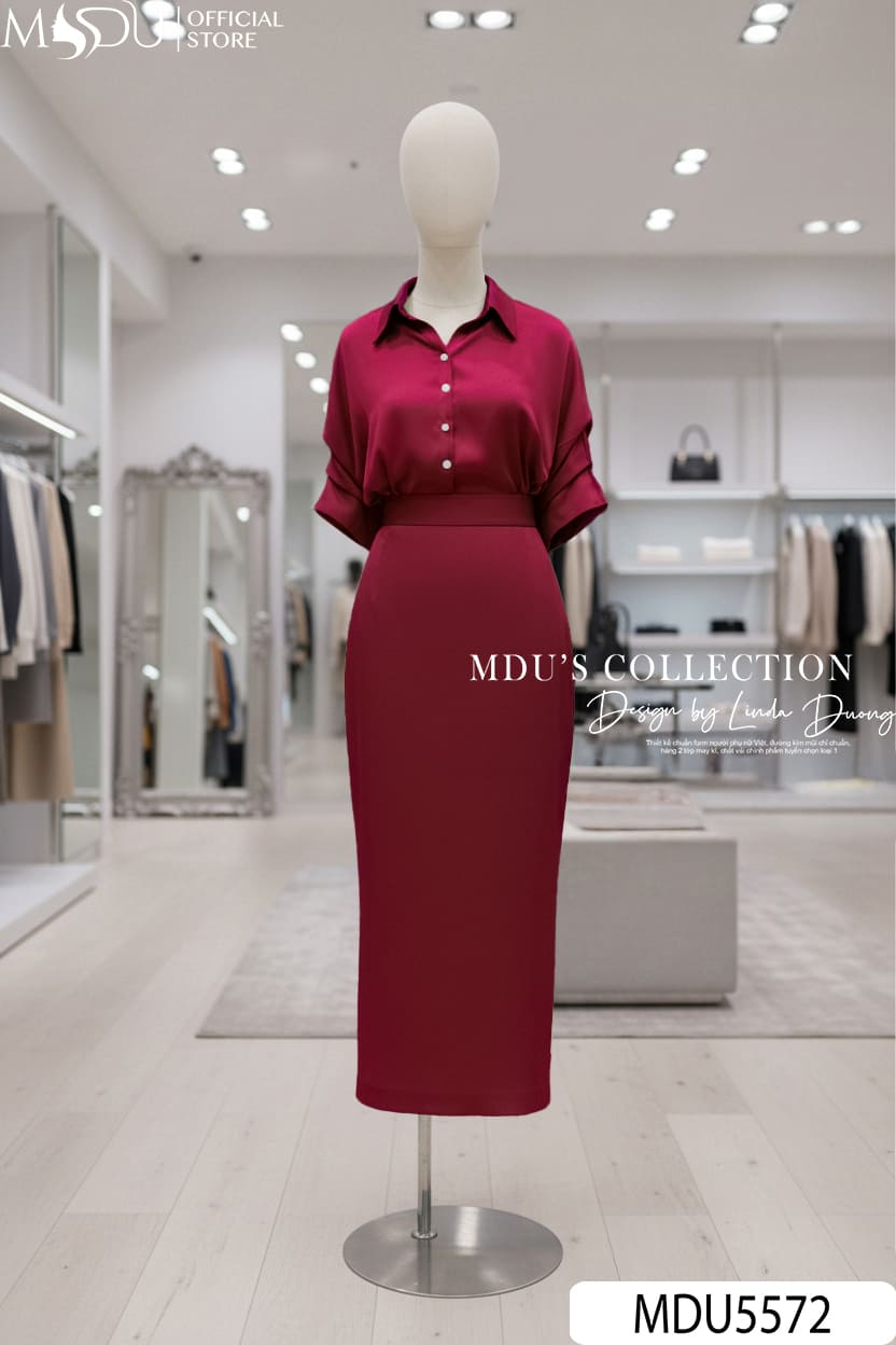 Set Váy MDU5572 Đỏ Đô Sang Trọng, Chuẩn Khí Chất Quý Cô Hiện Đại 6 Set Váy MDU5572 Đỏ Đô Sang Trọng, Chuẩn Khí Chất Quý Cô Hiện Đại - Ảnh 4