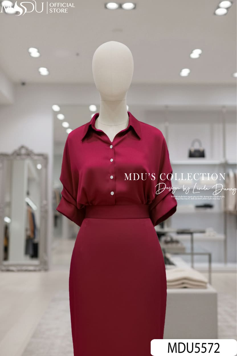 Set Váy MDU5572 Đỏ Đô Sang Trọng, Chuẩn Khí Chất Quý Cô Hiện Đại 8 Set Váy MDU5572 Đỏ Đô Sang Trọng, Chuẩn Khí Chất Quý Cô Hiện Đại - Ảnh 6