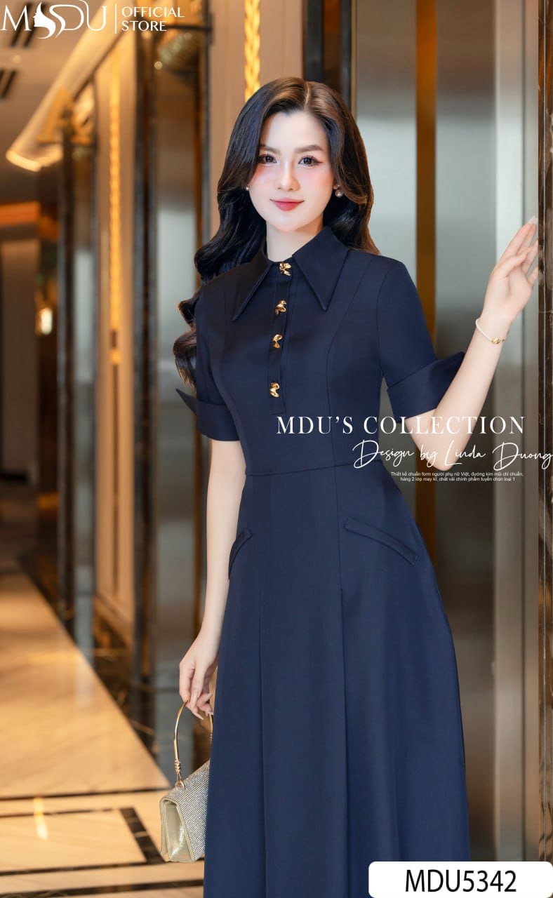 Váy Thiết Kế MDU5342 Mango Ý Xanh Navy Thanh Lịch, Cổ Điển Và Chuẩn Khí Chất Quý Cô Hiện Đại 5 Váy Thiết Kế MDU5342 Mango Ý Xanh Navy Thanh Lịch, Cổ Điển Và Chuẩn Khí Chất Quý Cô Hiện Đại - Ảnh 3