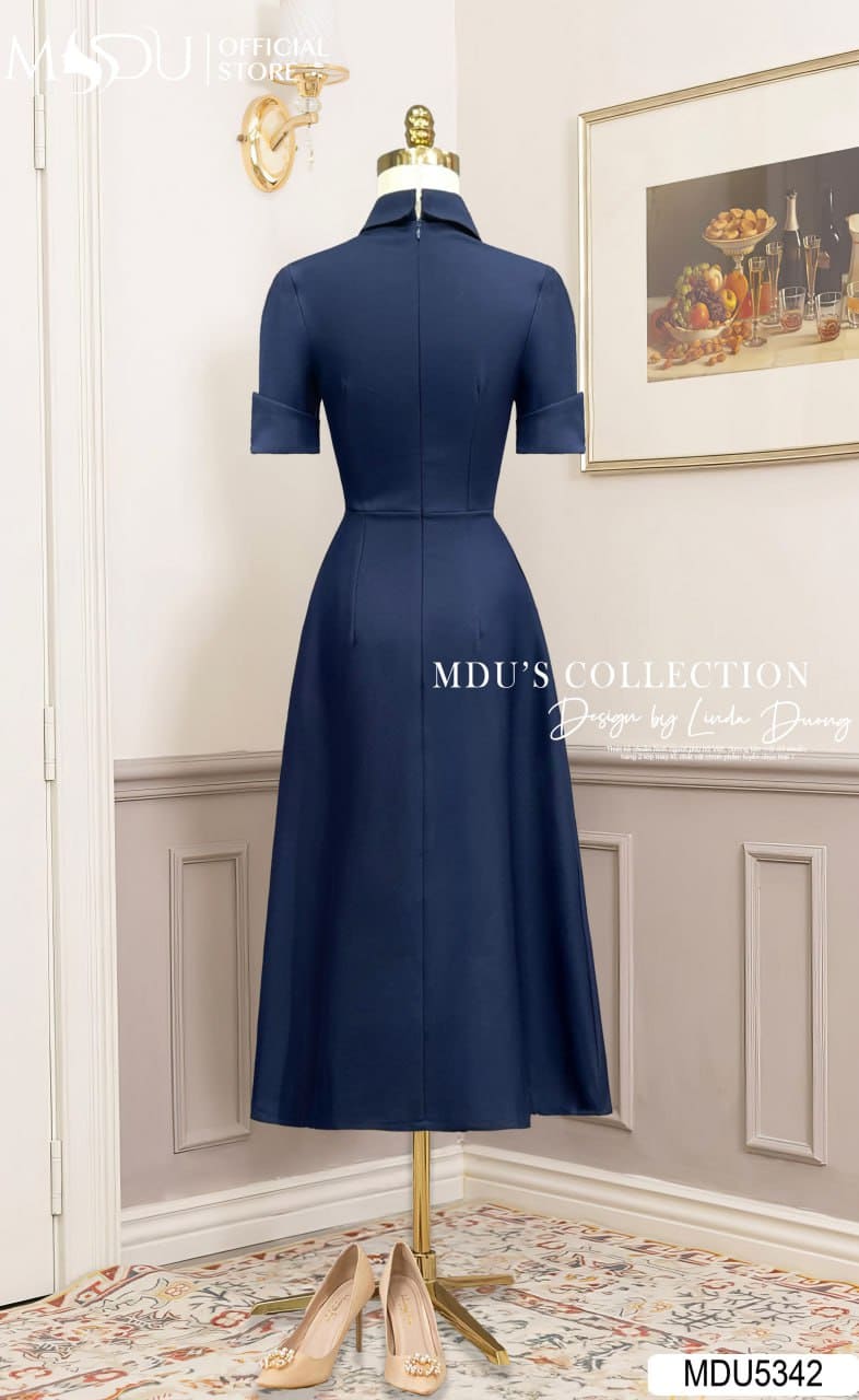 Váy Thiết Kế MDU5342 Mango Ý Xanh Navy Thanh Lịch, Cổ Điển Và Chuẩn Khí Chất Quý Cô Hiện Đại 7 Váy Thiết Kế MDU5342 Mango Ý Xanh Navy Thanh Lịch, Cổ Điển Và Chuẩn Khí Chất Quý Cô Hiện Đại - Ảnh 5