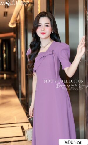 Alternative view of VÁY THIẾT KẾ MDU5356 CHIẾU Ý TÍM NGỌT NGÀO, THANH LỊCH VÀ DUYÊN DÁNG