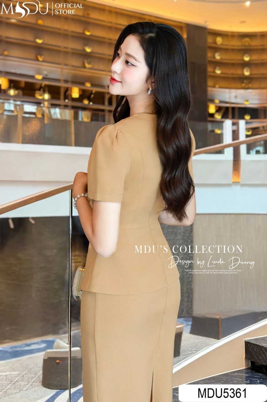 Váy Thiết Kế MDU5361 Xước Thái Cao Cấp Gam Vàng Nâu, Thanh Lịch Hiện Đại, Chuẩn Khí Chất Quý Cô 5 Váy Thiết Kế MDU5361 Xước Thái Cao Cấp Gam Vàng Nâu, Thanh Lịch Hiện Đại, Chuẩn Khí Chất Quý Cô - Ảnh 3
