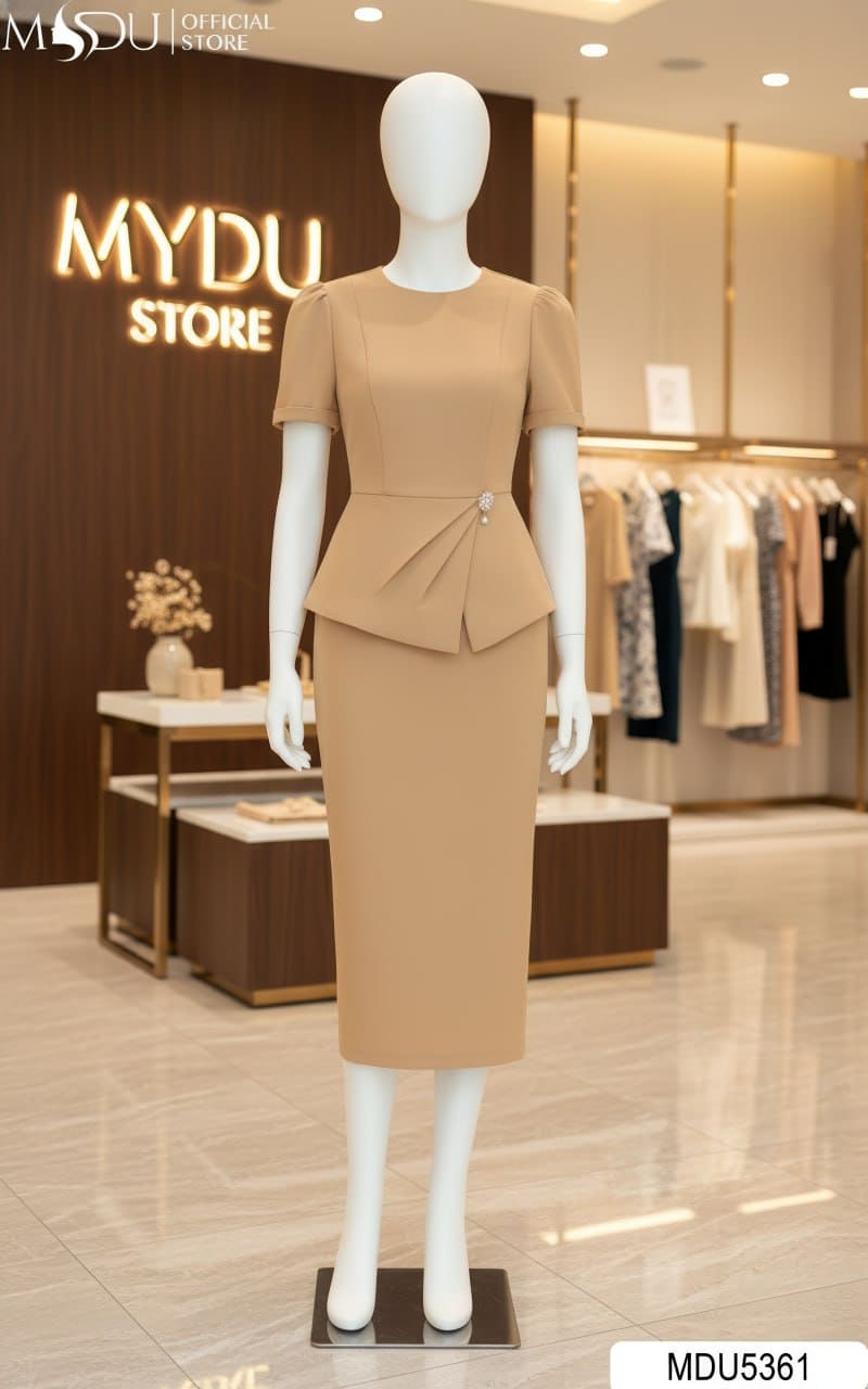 Váy Thiết Kế MDU5361 Xước Thái Cao Cấp Gam Vàng Nâu, Thanh Lịch Hiện Đại, Chuẩn Khí Chất Quý Cô 6 Váy Thiết Kế MDU5361 Xước Thái Cao Cấp Gam Vàng Nâu, Thanh Lịch Hiện Đại, Chuẩn Khí Chất Quý Cô - Ảnh 4