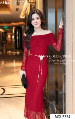 Alternative view of Đầm Dạ Hội MDU5374 Đỏ Ruby Quyến Rũ, Kiêu Sa Và Sang Trọng