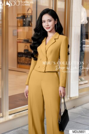 Alternative view of Set Vest Thiết Kế MDU5651 Mango Ý Vàng Sang Trọng, Tự Tin Và Cuốn Hút