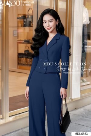 Alternative view of Set Vest MDU5653 Xanh Sang Trọng Biểu Tượng Của Sự Tự Tin Và Khí Chất Cuốn Hút