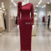 Váy Thiết Kế MDU5823 Ren Nổi Đỏ Rượu Vang Dáng Ôm Dài Xẻ Tà Hoa Thủ Công Quyến Rũ 10 vay thiet ke MDU5823 3 Mdu Fashion