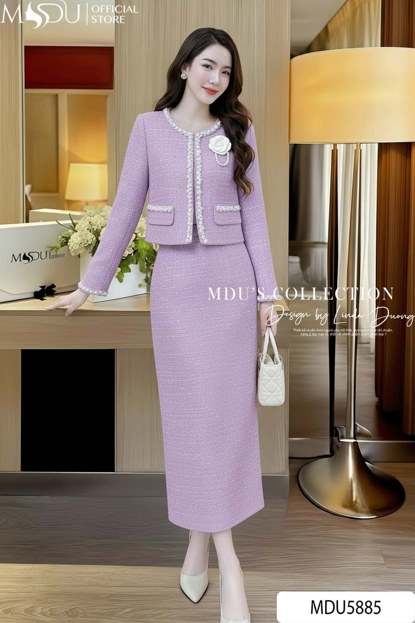 Set Dạ Tweed Thiết Kế MDU5885
