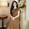 Váy Thiết Kế MDU5934 Nâu Sang Trọng Thanh Lịch Quyến Rũ, Điệu Đà Tinh Tế 11 vay thiet ke mdu5934 2 Mdu Fashion