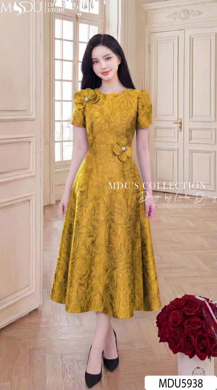Váy Thiết Kế MDU5938 Vàng Sang Trọng Quyến Rũ, Tinh Tế Và Nổi Bật 4 Váy Thiết Kế MDU5938 Vàng Sang Trọng Quyến Rũ, Tinh Tế Và Nổi Bật - Ảnh 2