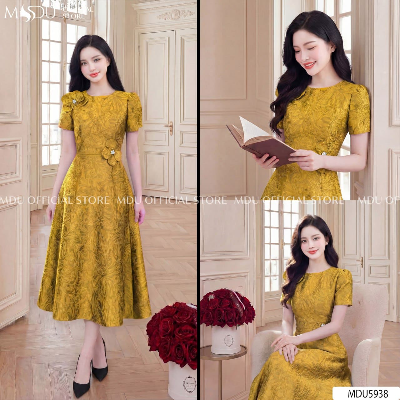 Váy Thiết Kế MDU5938 Vàng Sang Trọng Quyến Rũ, Tinh Tế Và Nổi Bật 7 Váy Thiết Kế MDU5938 Vàng Sang Trọng Quyến Rũ, Tinh Tế Và Nổi Bật - Ảnh 5