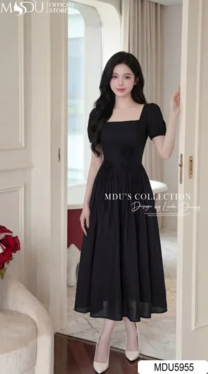 Alternative view of Váy Thiết Kế MDU5955 Đen Huyền Bí, Sang Trọng Và Cuốn Hút Đầy Tinh Tế