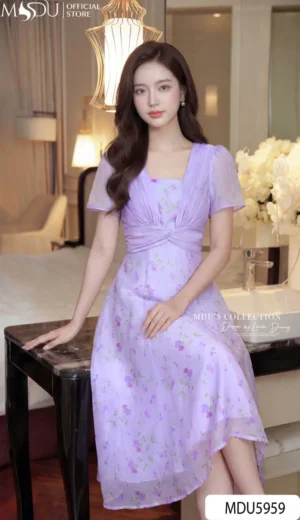 Alternative view of Váy Thiết Kế MDU5959 Sắc Tím Dịu Dàng Bay Bổng Và Nữ Tính Đầy Cuốn Hút