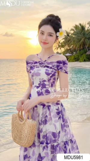 Alternative view of Váy Thiết Kế MDU5981 Sắc Tím Lãng Mạn Bay Bổng Và Duyên Dáng Đầy Cuốn Hút