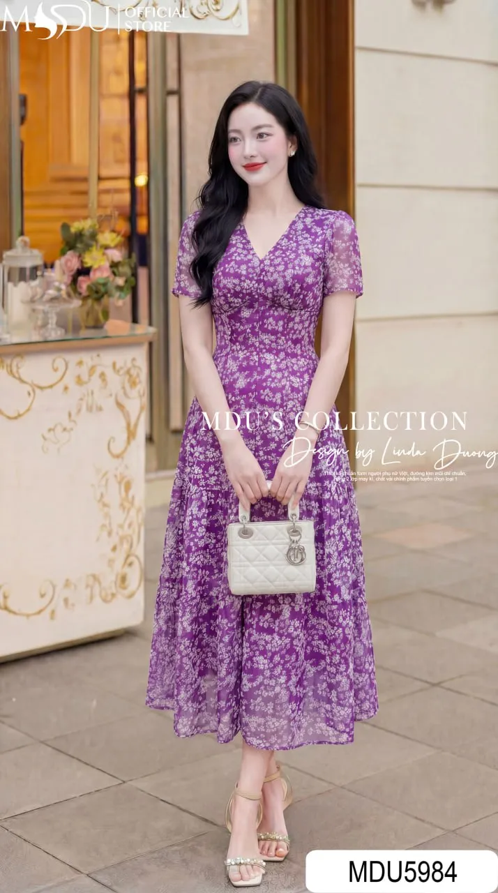 Váy Thiết Kế MDU5984 Sắc Tím Lãng Mạn Dịu Dàng Và Thanh Lịch Đầy Cuốn Hút 3 Váy Thiết Kế MDU5984 Sắc Tím Lãng Mạn Dịu Dàng Và Thanh Lịch Đầy Cuốn Hút - Ảnh 2