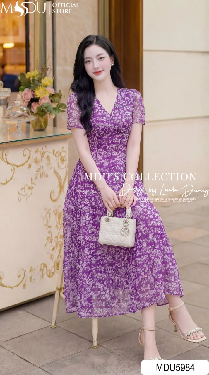 Váy Thiết Kế MDU5984 Sắc Tím Lãng Mạn Dịu Dàng Và Thanh Lịch Đầy Cuốn Hút 5 Váy Thiết Kế MDU5984 Sắc Tím Lãng Mạn Dịu Dàng Và Thanh Lịch Đầy Cuốn Hút - Ảnh 4