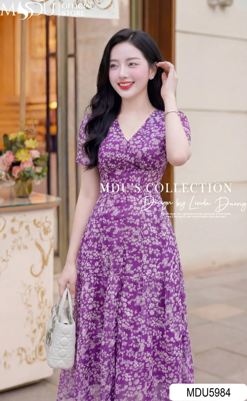 Váy Thiết Kế MDU5984 Sắc Tím Lãng Mạn Dịu Dàng Và Thanh Lịch Đầy Cuốn Hút 6 Váy Thiết Kế MDU5984 Sắc Tím Lãng Mạn Dịu Dàng Và Thanh Lịch Đầy Cuốn Hút - Ảnh 5