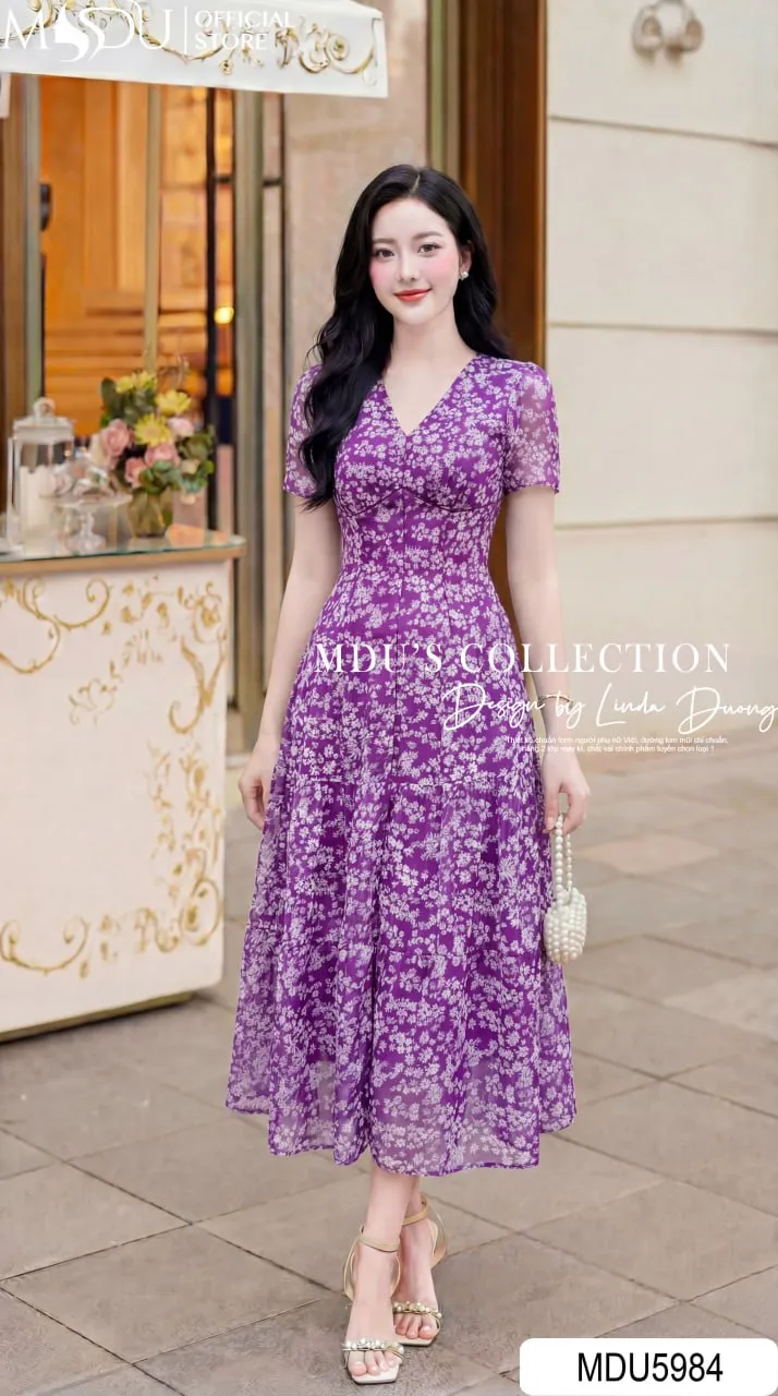 Váy Thiết Kế MDU5984 Sắc Tím Lãng Mạn Dịu Dàng Và Thanh Lịch Đầy Cuốn Hút 26 Váy Thiết Kế MDU5984