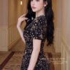 Váy Thiết Kế MDU6129 – Lụa Viscose Đen Họa Tiết, Hoa Thủ Công Đính Cổ Sang Trọng 14 1 4 copy Mdu Fashion