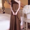 Set Thiết Kế MDU6103 – Lụa Ngọc Trai Nâu Chocolate, Áo Lệch Vai Phối Quần Dài Sang Trọng 10 1 5 Mdu Fashion