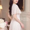 Váy Thiết Kế MDU6589 – Ren Hoa Nổi Kem, Choàng Vai Cánh Tiên Rời Thanh Lịch 10 3 11zon 1 Mdu Fashion