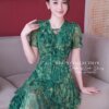 Váy Thiết Kế MDU6088 – Tơ Xanh Lá Tươi Mát, Tùng 2 Tầng Bay Bổng Duyên Dáng 10 5 1 2 Mdu Fashion