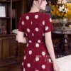 Váy Thiết Kế MDU6123 – Lụa Viscose Đỏ Họa Tiết, Hoa Thủ Công Đính Cổ Nổi Bật 12 9 2 2 Mdu Fashion