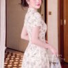 Váy Thiết Kế MDU6064 – Mango Ý Trắng Họa Tiết Hoa, Cổ V Phối Tay Cách Điệu Thanh Lịch 10 9 4 3 Mdu Fashion