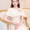 VÁY THIẾT KẾ MDU6841 – GOLD NHẬT GAM KEM CHOÀNG VAI THANH LỊCH 12 Change clothing and remove bag 4K 202609091010 Mdu Fashion