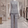 Set Thiết Kế MDU6569 – Tuytsi Kẻ Ghi Xám, Đai Rời Thanh Lịch Và Hiện Đại 12 Change dress on mannequin 4K 202607221340 11zon Mdu Fashion