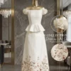 Dress displayed on gold mannequin 202608071415 11zon Mdu Fashion