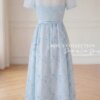 Váy Thiết Kế MDU6079 – Tơ Óng Hàn Hoa Xanh, Phối Áo Choàng Rời Mỏng Nhẹ 16 From the provided 202603241748 Mdu Fashion
