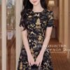 Váy Thiết Kế MDU6128 – Lụa Viscose Đen Họa Tiết, Hoa Thủ Công Đính Cổ Tinh Tế 11 Keep the models 202603281109 Mdu Fashion
